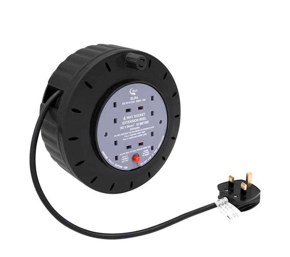 BENROSS 48270 4-Socket Extension Cable Reel - 10 m image number 2 of 5