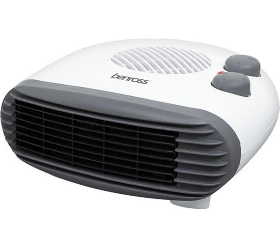 BENROSS 41489 Hot & Cool Portable Fan Heater - Grey & White