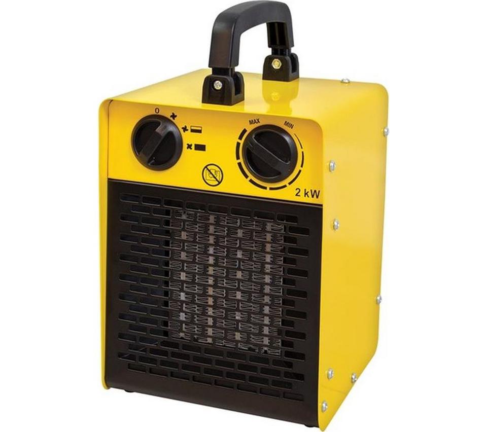 BENROSS Hot & Cool Ceramic Fan Heater - Yellow & Black