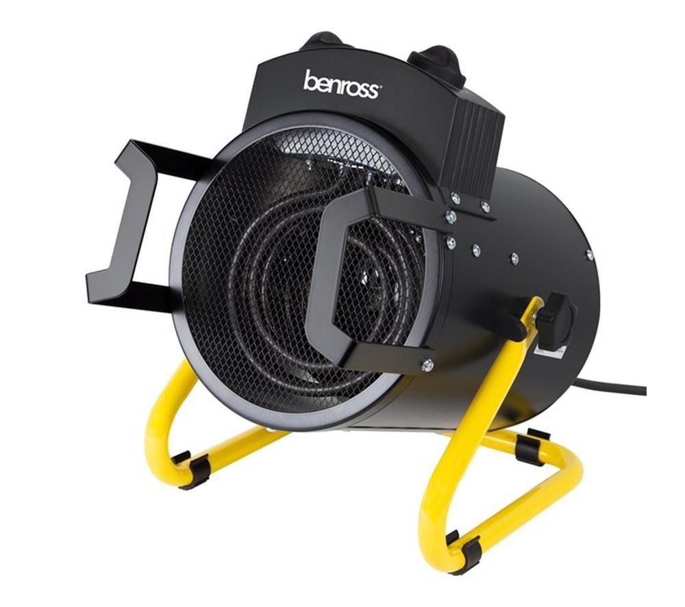 BENROSS Hot & Cool Fan Heater - Black & Yellow image number 3 of 4
