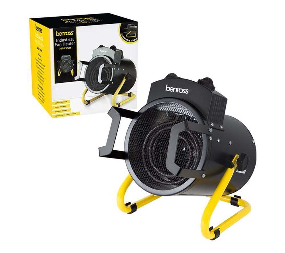 BENROSS Hot & Cool Fan Heater - Black & Yellow image number 4 of 4