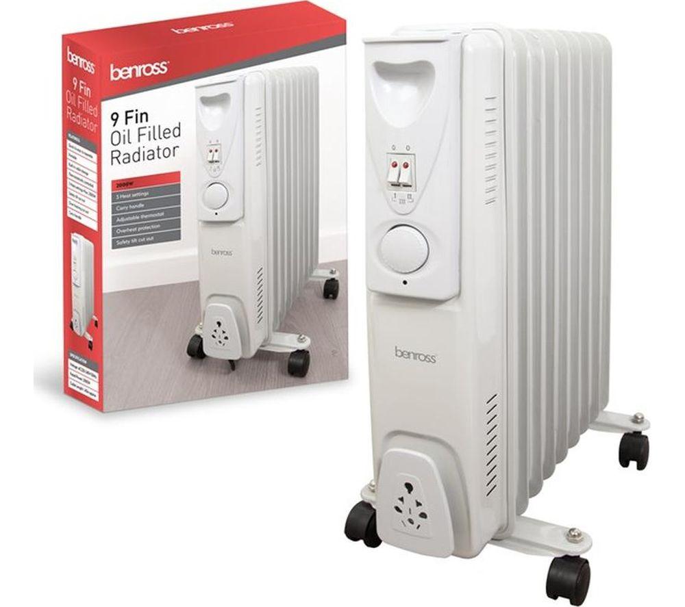 BENROSS Portable Oil-Filled Radiator - White image number 2 of 5