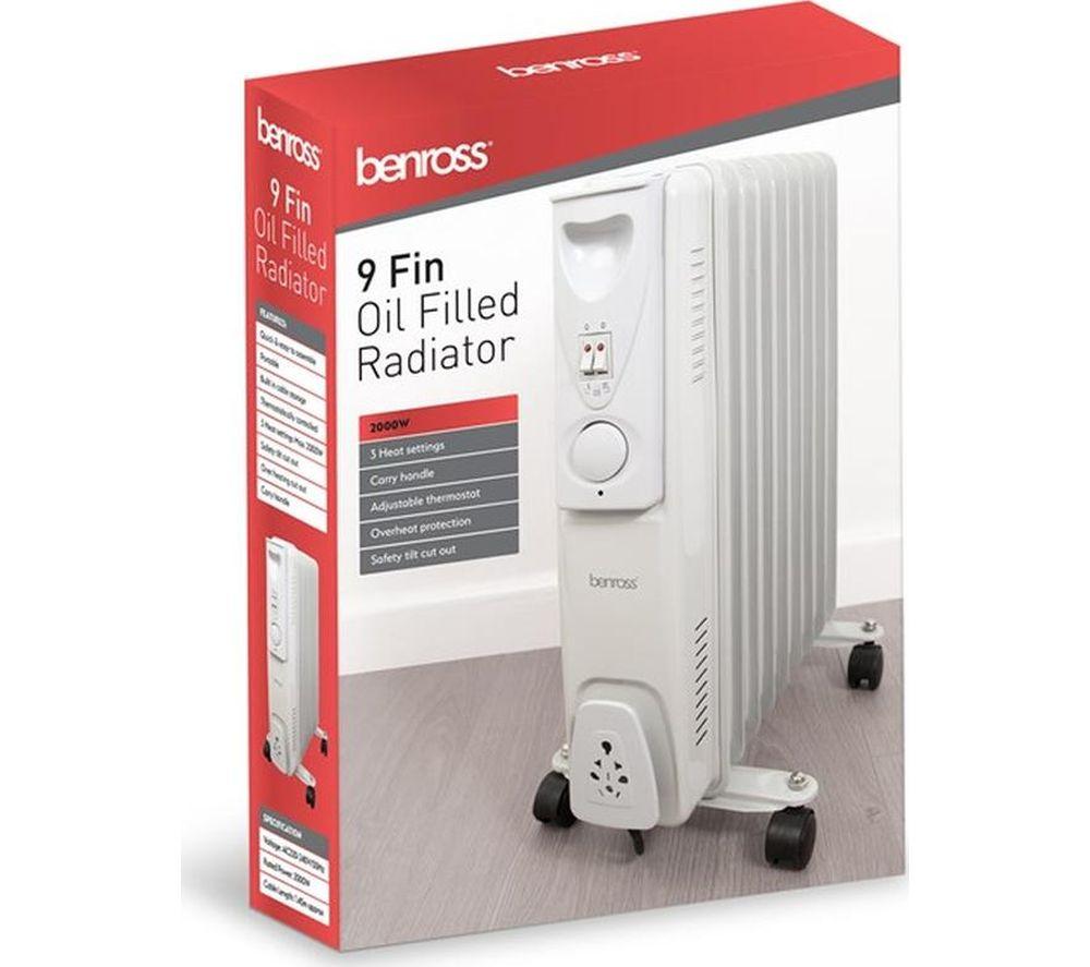 BENROSS Portable Oil-Filled Radiator - White image number 4 of 5