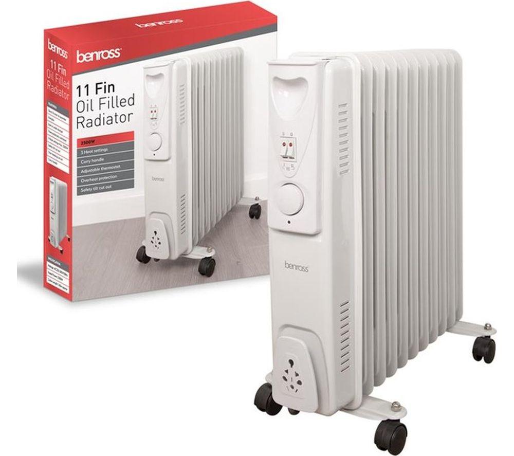 BENROSS Portable Oil-Filled Radiator - White image number 2 of 3