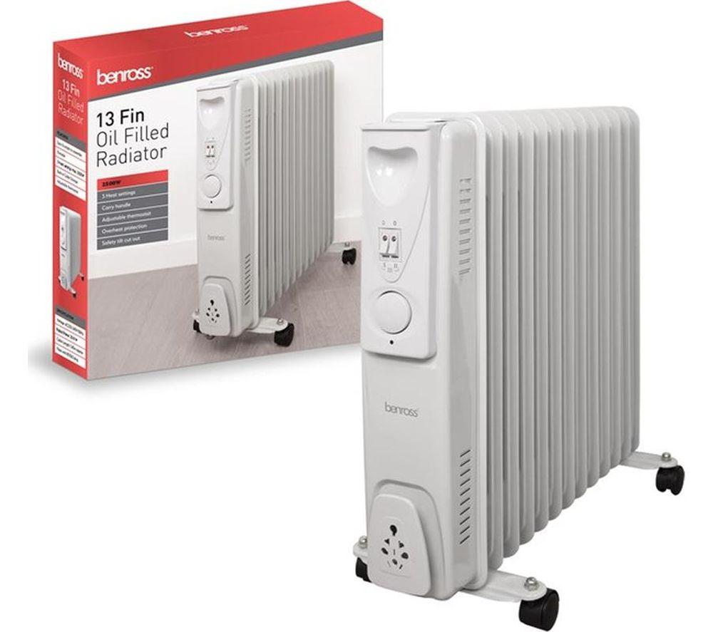 BENROSS Portable Oil-Filled Radiator - White image number 2 of 5