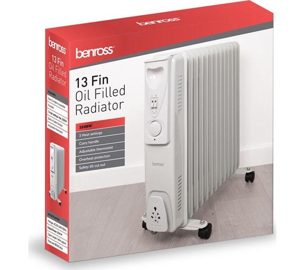 BENROSS Portable Oil-Filled Radiator - White image number 4 of 5