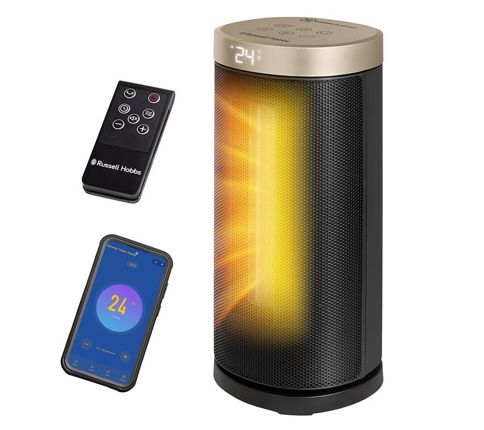 RUSSELL HOBBS RHCTH2001G-SMT Ceramic Fan Heater - Black & Gold