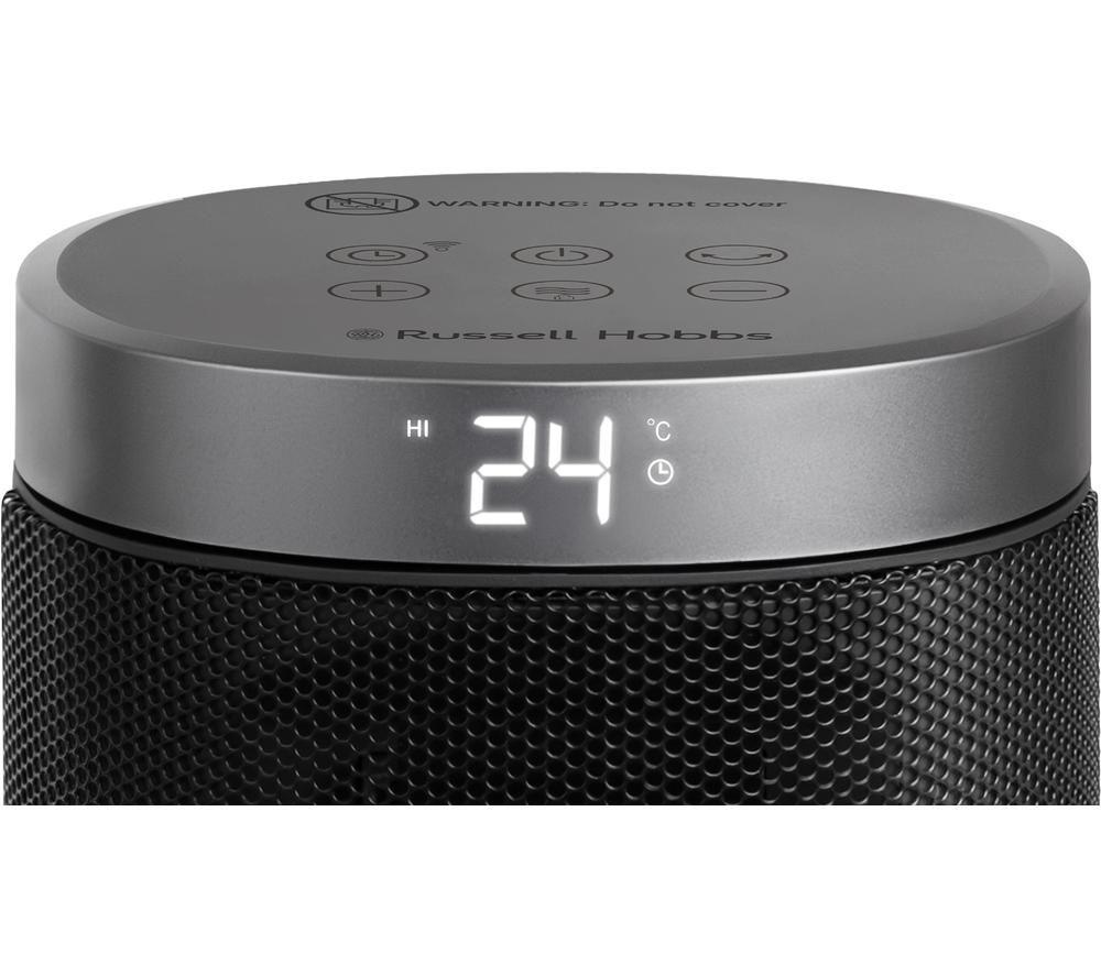 RUSSELL HOBBS RHCTH2001S-SMT Smart Ceramic Fan Heater - Black & Silver image number 3 of 6