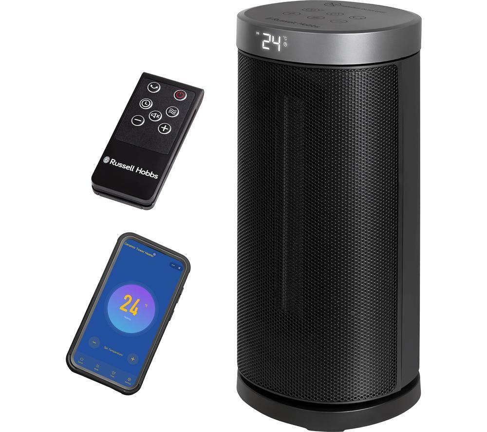 RUSSELL HOBBS RHCTH2001S-SMT Smart Ceramic Fan Heater - Black & Silver image number 5 of 6
