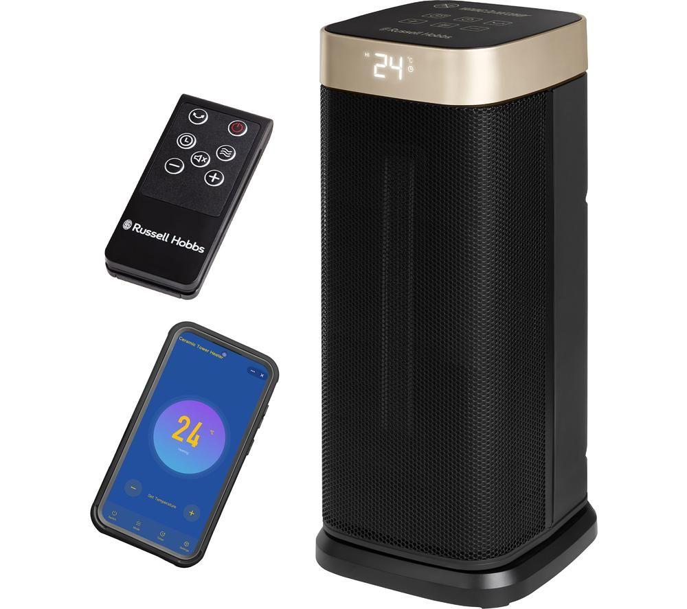 RUSSELL HOBBS RHCTH2002G-SMT Ceramic Fan Heater - Black & Gold image number 5 of 6