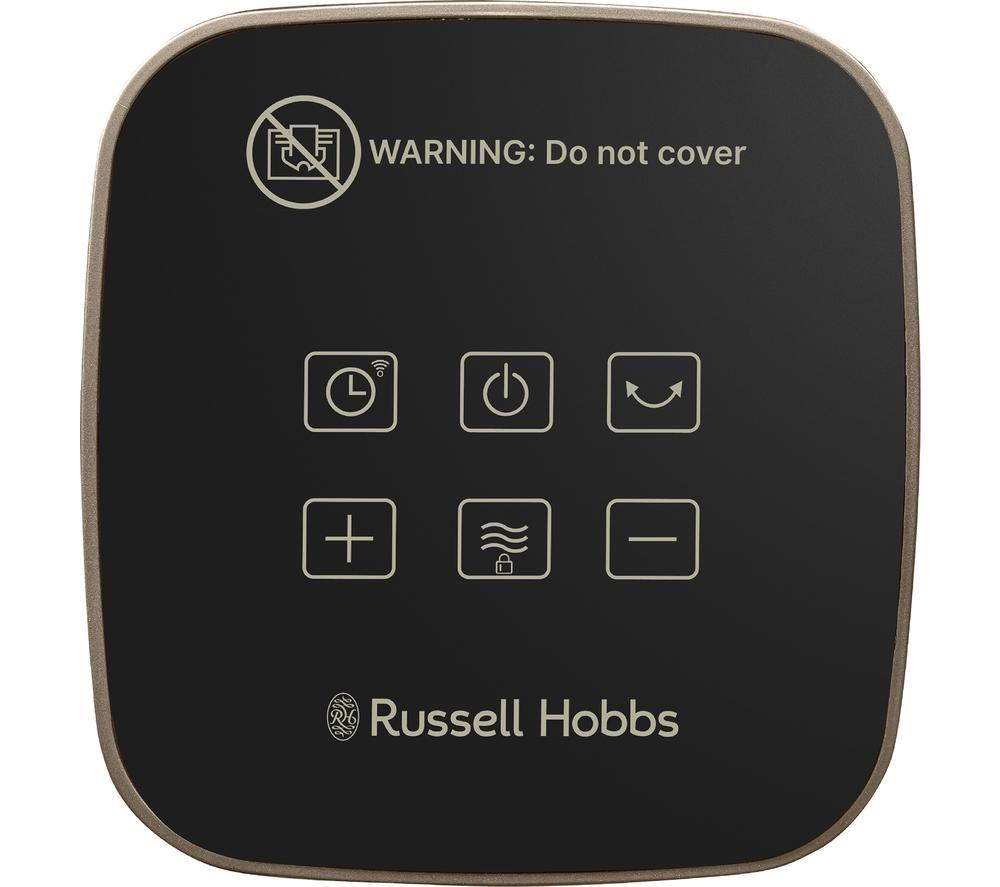 RUSSELL HOBBS RHCTH2002G-SMT Ceramic Fan Heater - Black & Gold image number 6 of 6