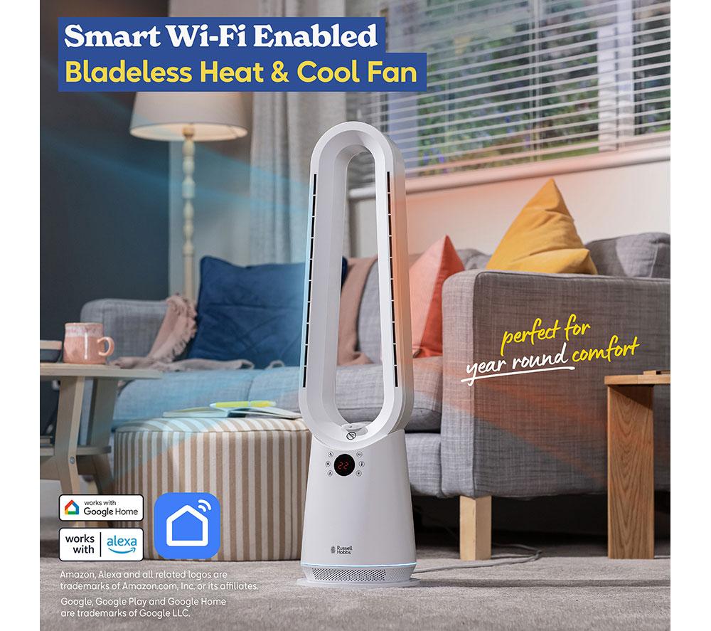 RUSSELL HOBBS RHBHC2030W-SMT Bladeless Fan Heater - White image number 3 of 5
