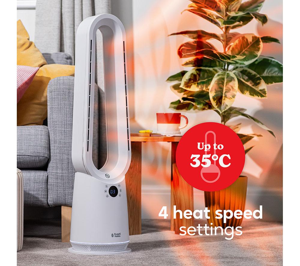 RUSSELL HOBBS RHBHC2030W-SMT Bladeless Fan Heater - White image number 5 of 5