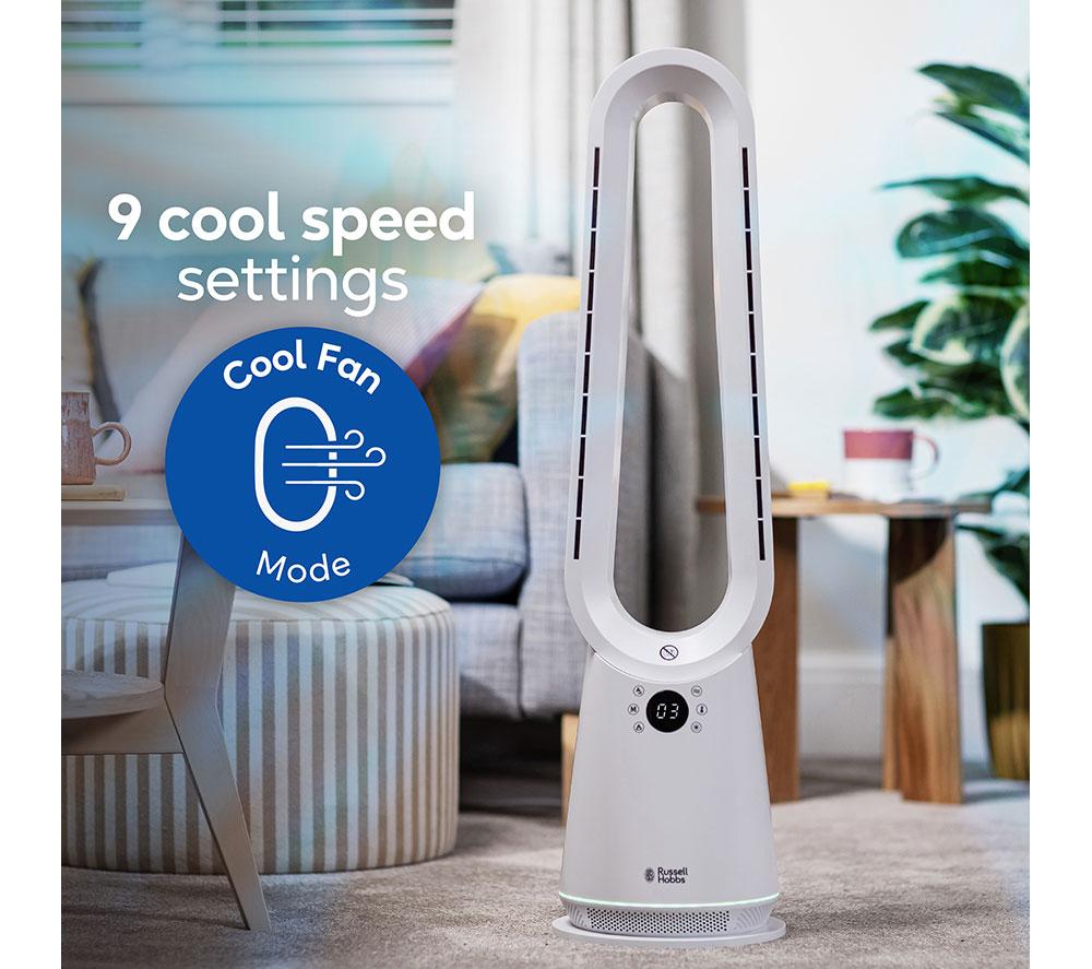 RUSSELL HOBBS RHBHC2030W-SMT Bladeless Fan Heater - White image number 6 of 13