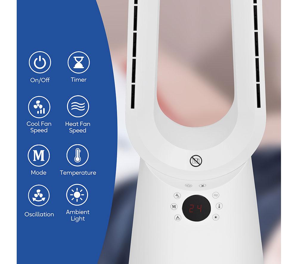 RUSSELL HOBBS RHBHC2030W-SMT Bladeless Fan Heater - White image number 11 of 13