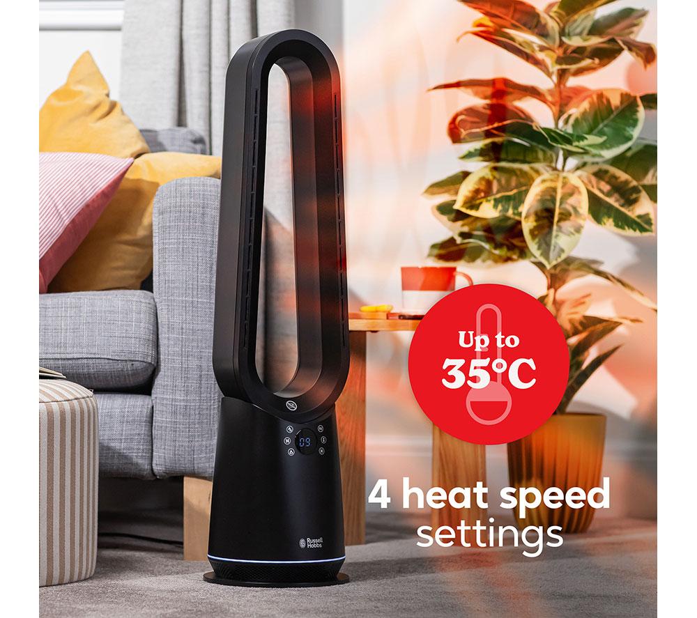 RUSSELL HOBBS RHBHC2030B-SMT Bladeless Fan Heater - Black image number 4 of 13