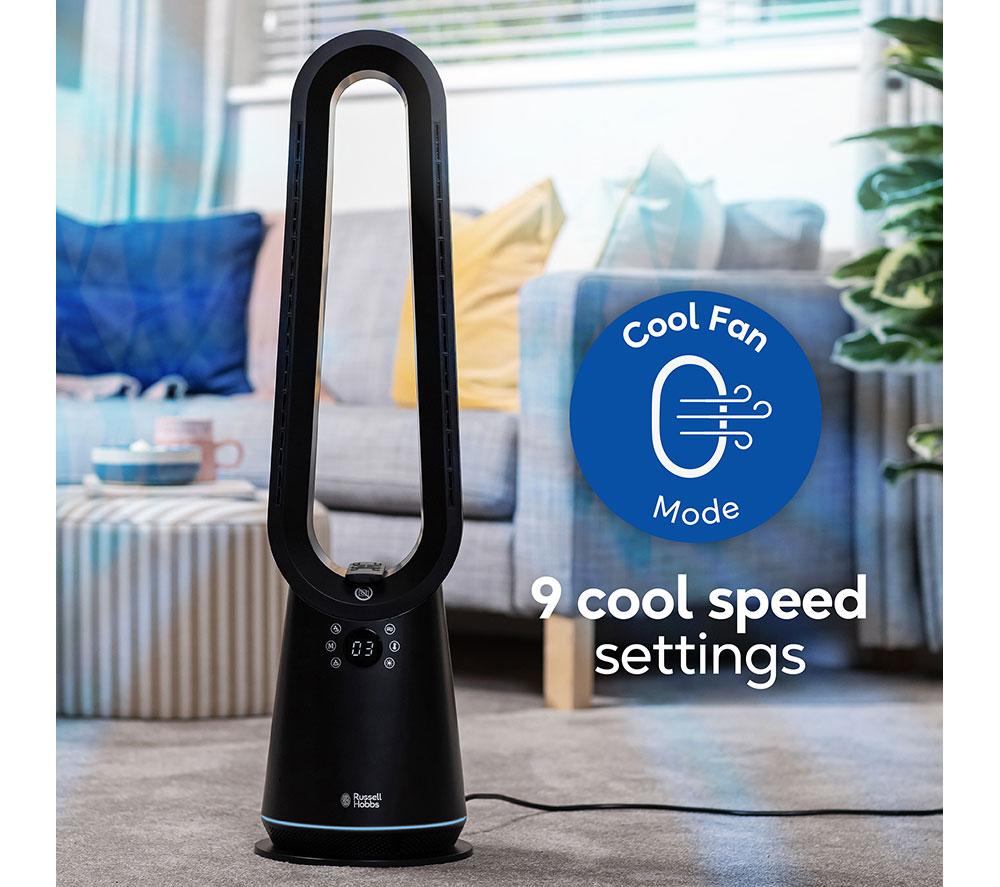 RUSSELL HOBBS RHBHC2030B-SMT Bladeless Fan Heater - Black image number 5 of 13