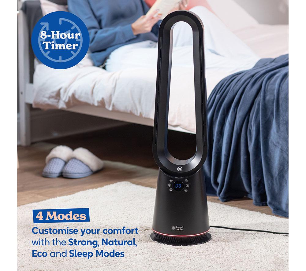 RUSSELL HOBBS RHBHC2030B-SMT Bladeless Fan Heater - Black image number 6 of 13