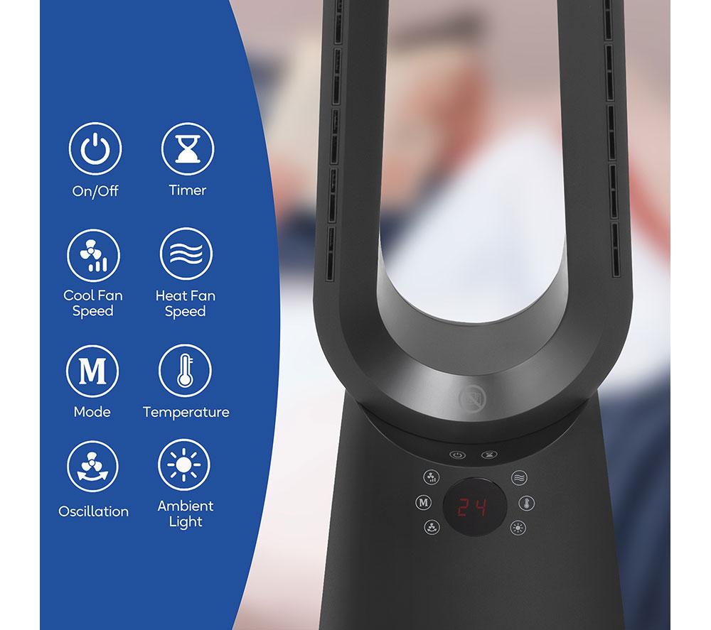 RUSSELL HOBBS RHBHC2030B-SMT Bladeless Fan Heater - Black image number 10 of 13
