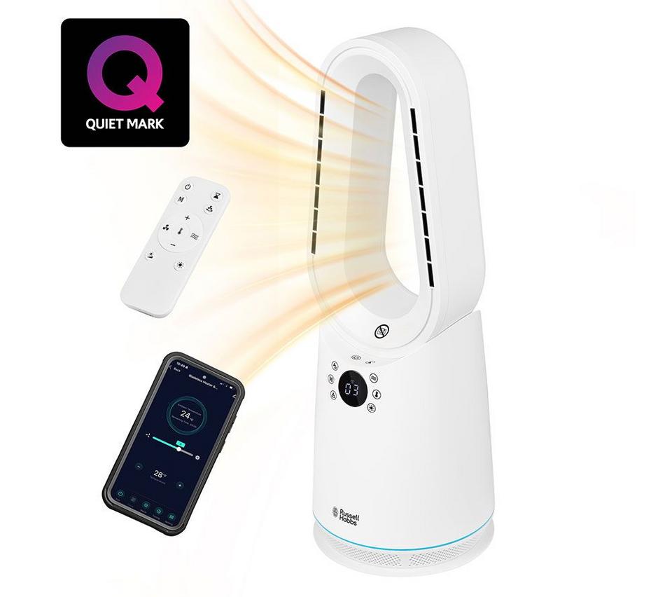 RUSSELL HOBBS RHCBLDL3IN1 Bladeless Fan Heater - White