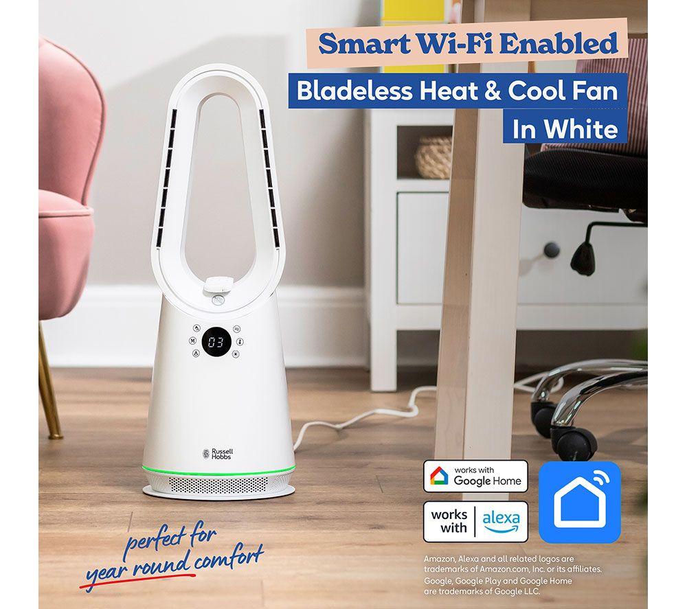 RUSSELL HOBBS RHCBLDL3IN1 Bladeless Fan Heater - White image number 2 of 15