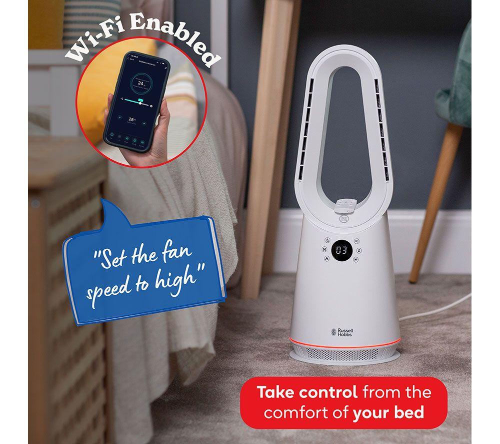 RUSSELL HOBBS RHCBLDL3IN1 Bladeless Fan Heater - White image number 5 of 15