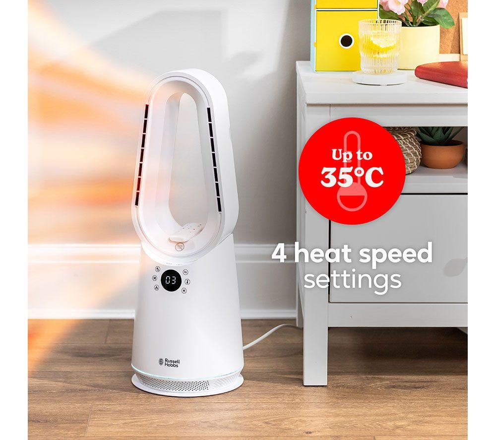 RUSSELL HOBBS RHCBLDL3IN1 Bladeless Fan Heater - White image number 6 of 15