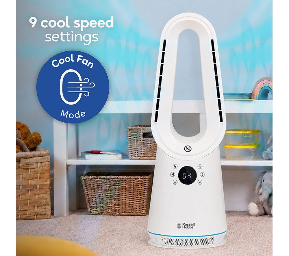 RUSSELL HOBBS RHCBLDL3IN1 Bladeless Fan Heater - White image number 7 of 15