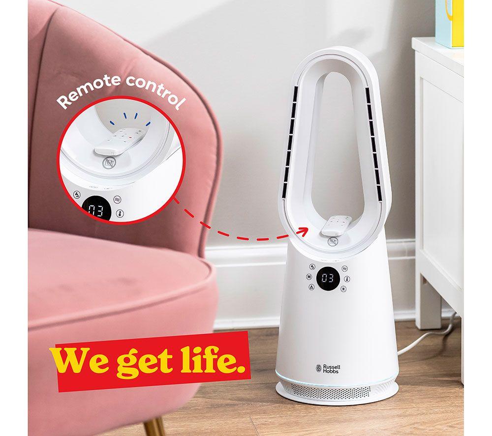 RUSSELL HOBBS RHCBLDL3IN1 Bladeless Fan Heater - White image number 9 of 15
