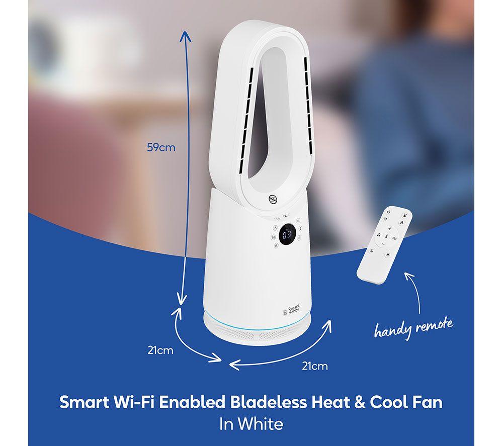 RUSSELL HOBBS RHCBLDL3IN1 Bladeless Fan Heater - White image number 10 of 15