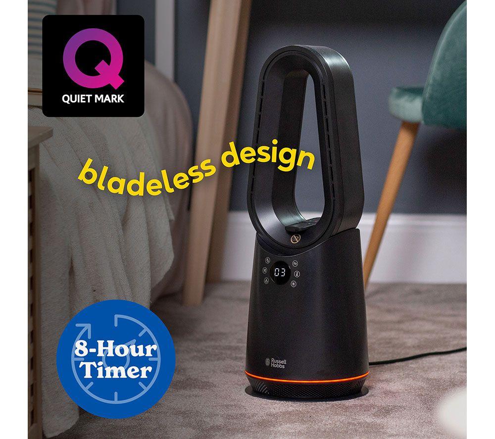 RUSSELL HOBBS RHCBLDL3IN1B Bladeless Fan Heater - Black image number 3 of 15