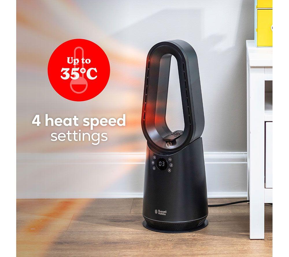 RUSSELL HOBBS RHCBLDL3IN1B Bladeless Fan Heater - Black image number 6 of 15