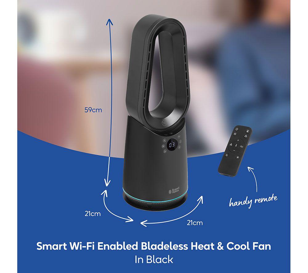 RUSSELL HOBBS RHCBLDL3IN1B Bladeless Fan Heater - Black image number 10 of 15