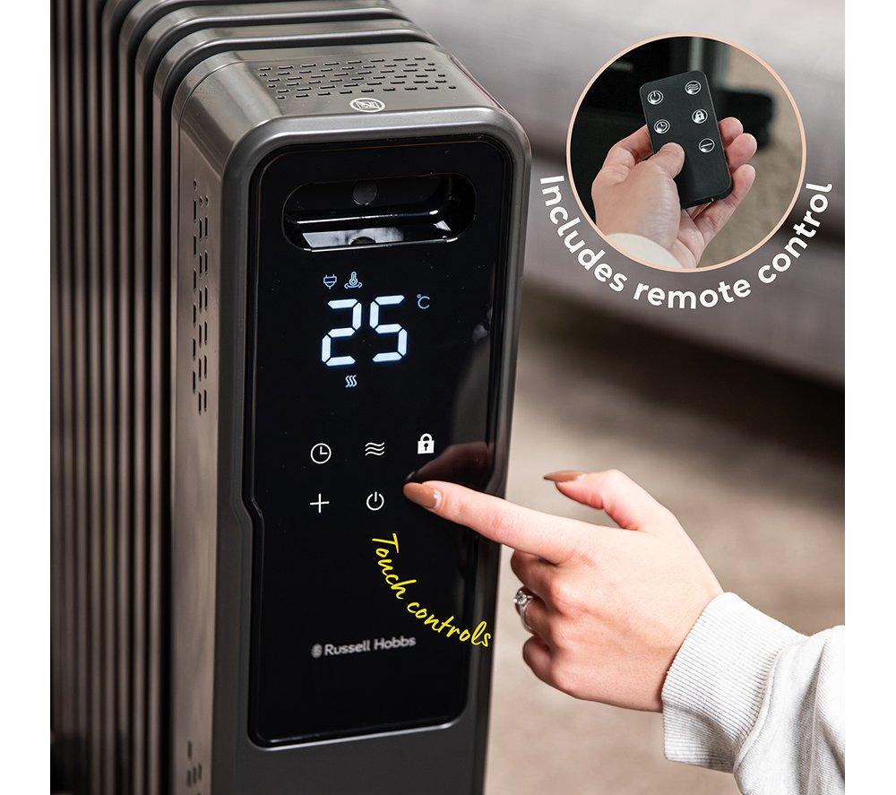RUSSELL HOBBS RHOFR2500-M-D-SMT Portable Oil-Filled Radiator - Graphite image number 6 of 14