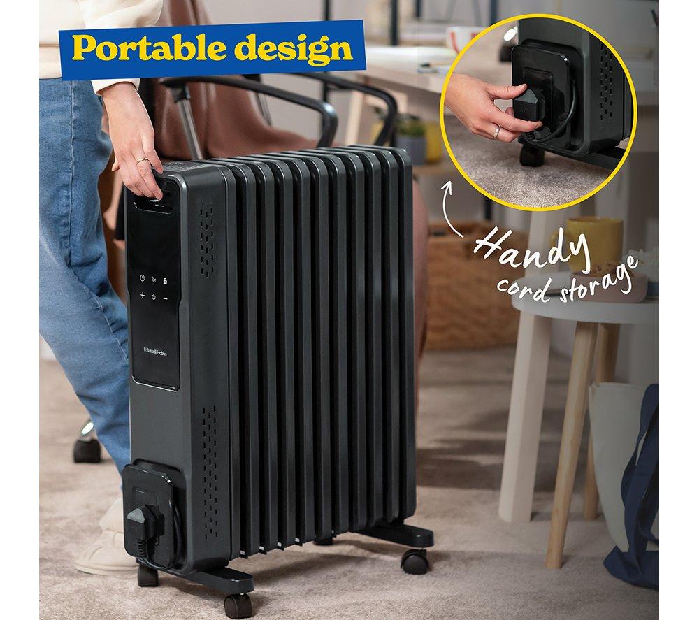 RUSSELL HOBBS RHOFR2500-M-D-SMT Portable Oil-Filled Radiator - Graphite image number 8 of 14