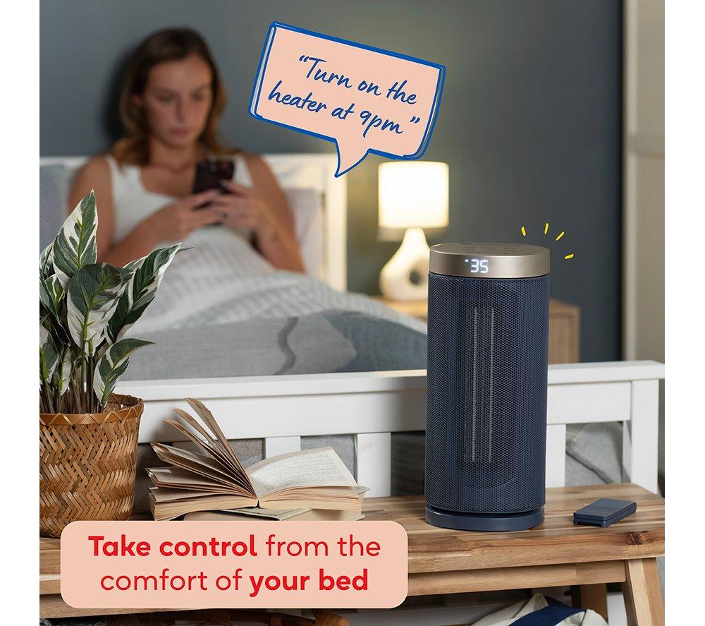 RUSSELL HOBBS RHCTH2001OP-SMT Smart Ceramic Fan Heater - Navy Blue & Champagne image number 4 of 14