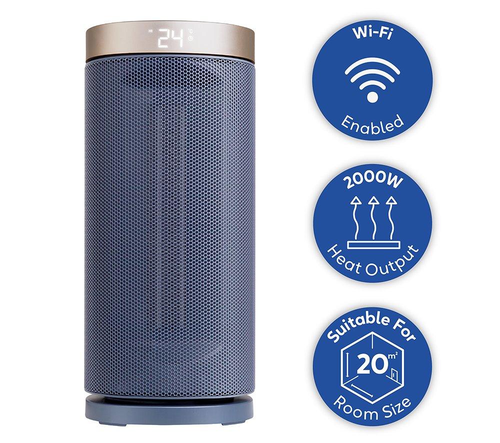 RUSSELL HOBBS RHCTH2001OP-SMT Smart Ceramic Fan Heater - Navy Blue & Champagne image number 11 of 14