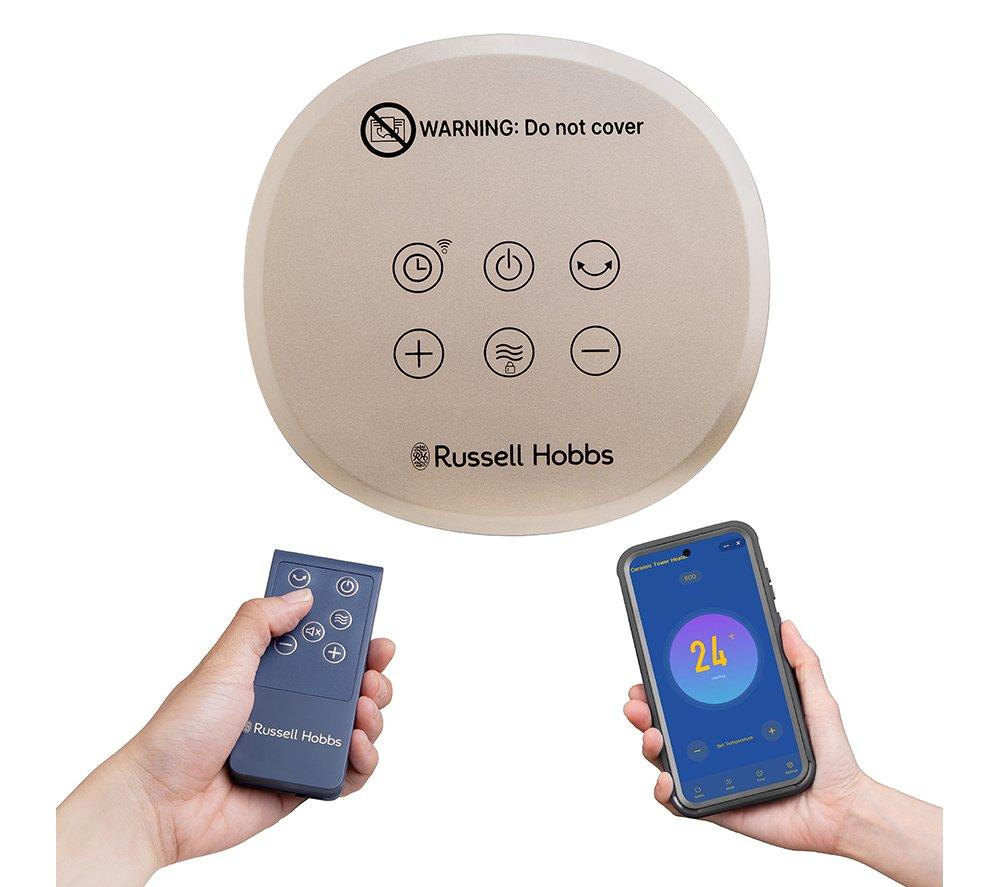 RUSSELL HOBBS RHCTH2001OP-SMT Smart Ceramic Fan Heater - Navy Blue & Champagne image number 13 of 14
