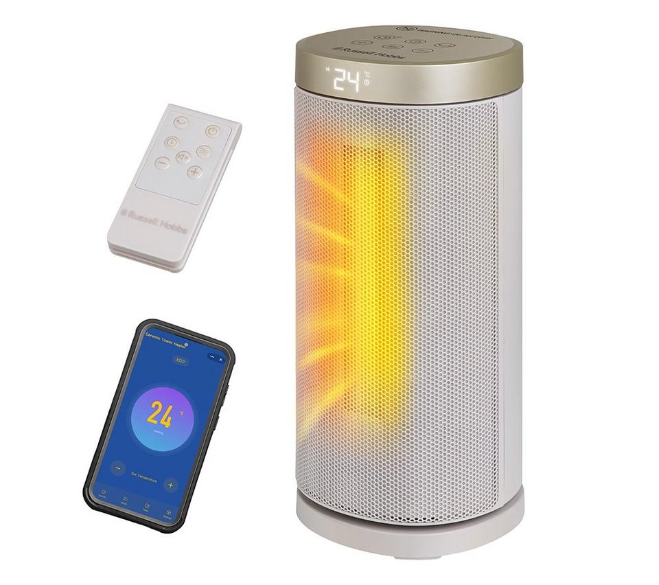 RUSSELL HOBBS RHCTH2001ST-SMT Smart Ceramic Fan Heater - Cream & Gold