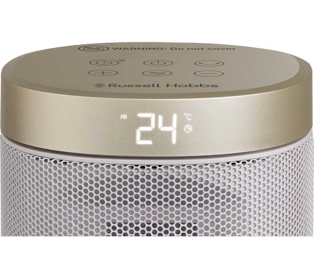 RUSSELL HOBBS RHCTH2001ST-SMT Smart Ceramic Fan Heater - Cream & Gold image number 5 of 5