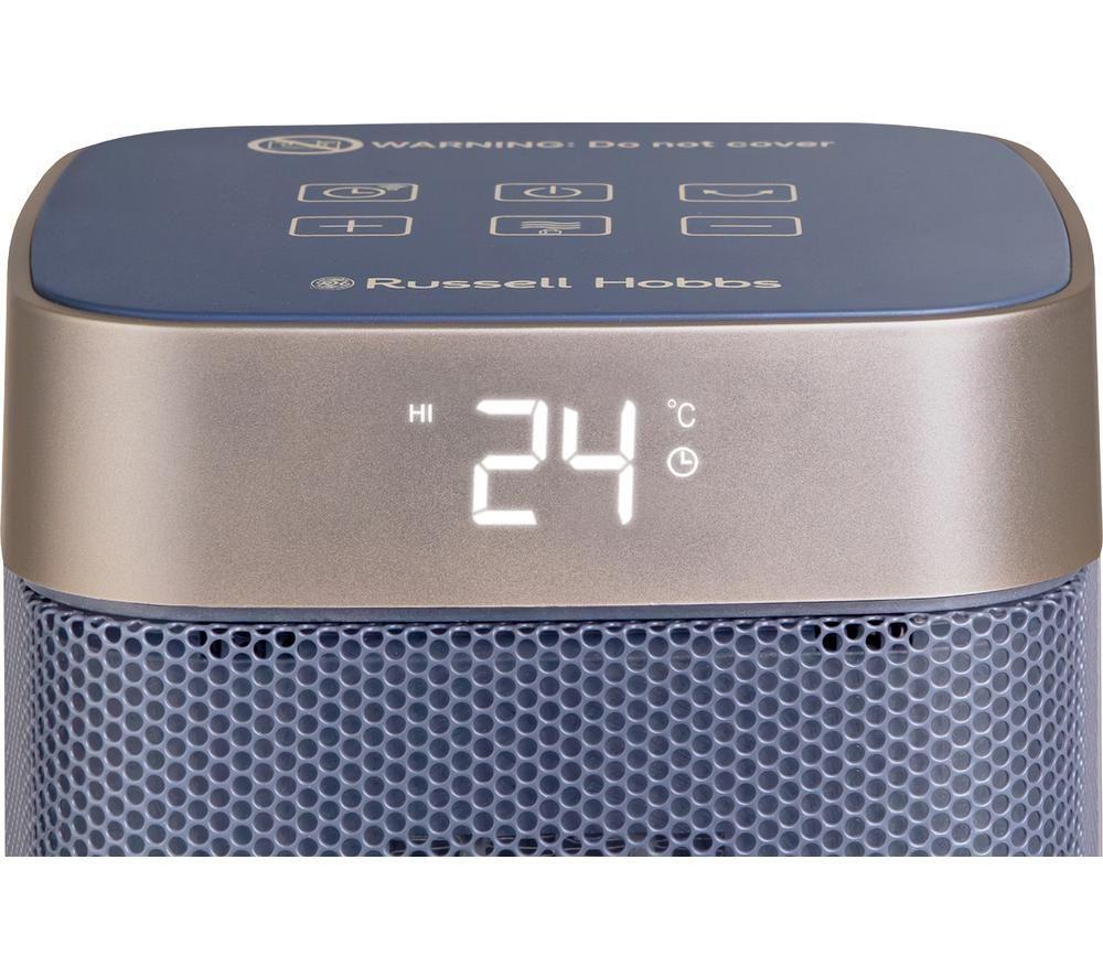 RUSSELL HOBBS RHCTH2002OP-SMT Smart Ceramic Fan Heater - Navy Blue & Champagne image number 2 of 5