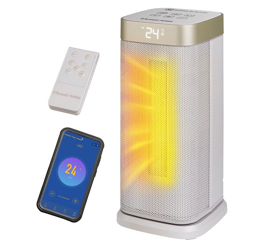 RUSSELL HOBBS RHCTH2002ST-SMT Smart Ceramic Fan Heater - Cream & Gold