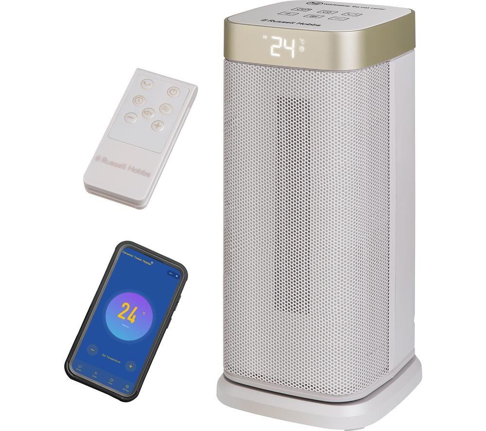 RUSSELL HOBBS RHCTH2002ST-SMT Smart Ceramic Fan Heater - Cream & Gold image number 2 of 6