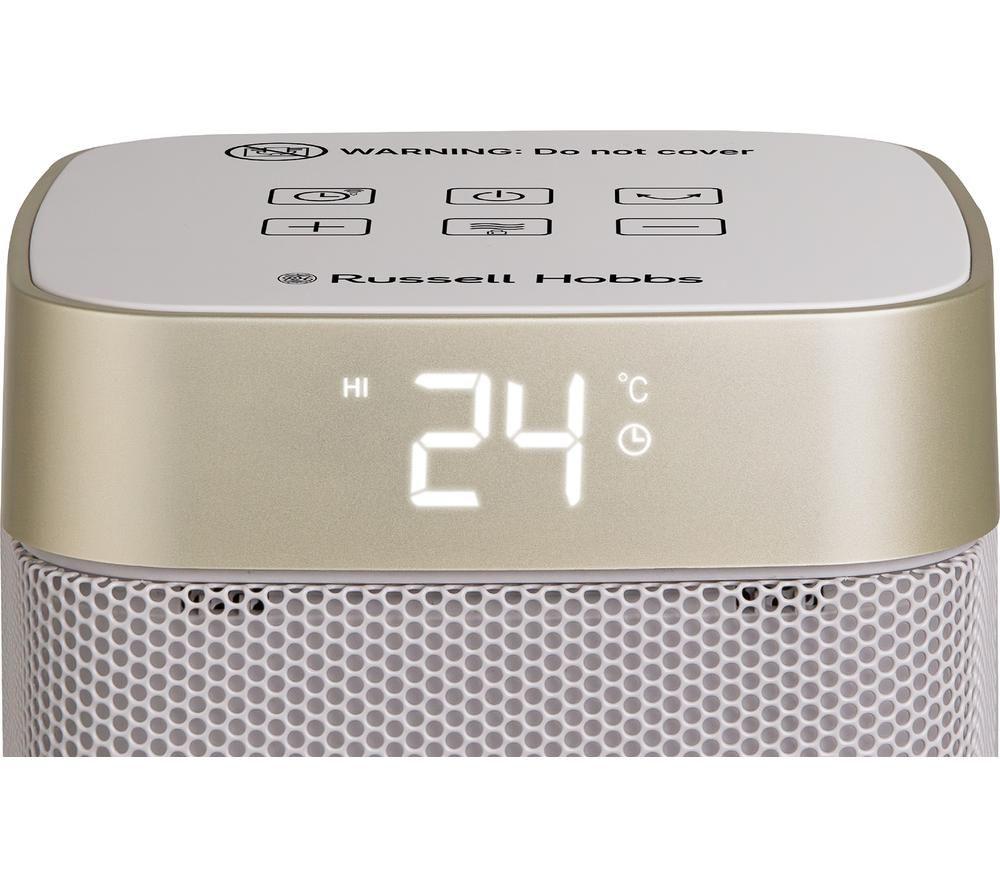 RUSSELL HOBBS RHCTH2002ST-SMT Smart Ceramic Fan Heater - Cream & Gold image number 5 of 6