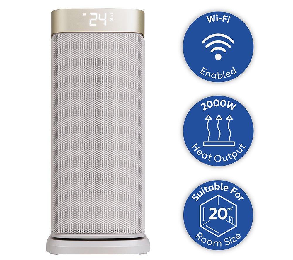RUSSELL HOBBS RHCTH2002ST-SMT Smart Ceramic Fan Heater - Cream & Gold image number 11 of 14