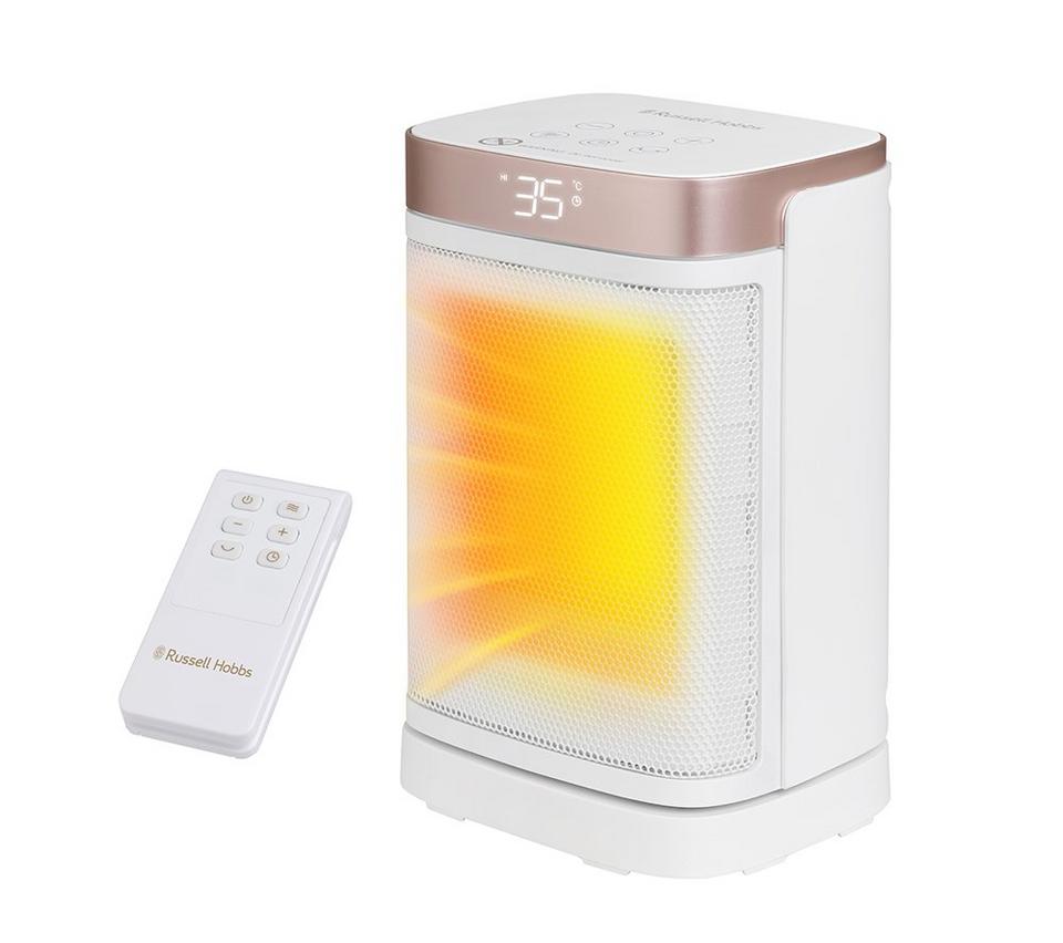RUSSELL HOBBS RHCH2001WCHAMP Ceramic Fan Heater - White & Champagne