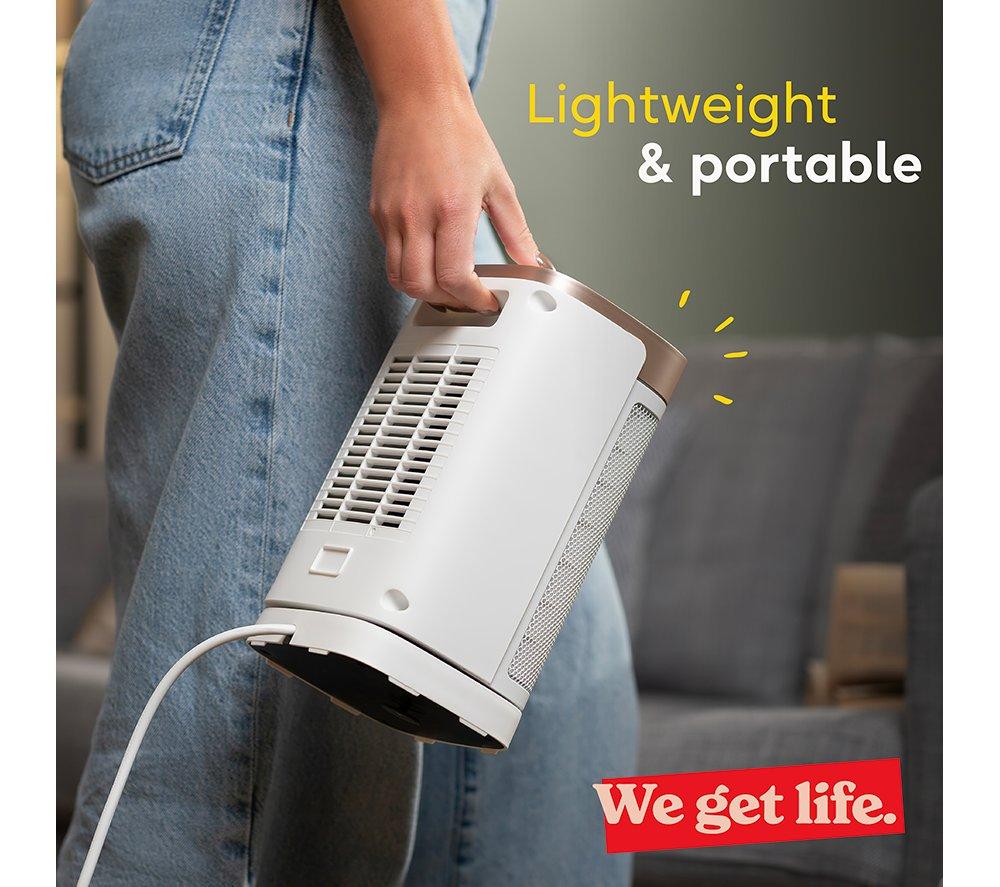 RUSSELL HOBBS RHCH2001WCHAMP Ceramic Fan Heater - White & Champagne image number 9 of 14