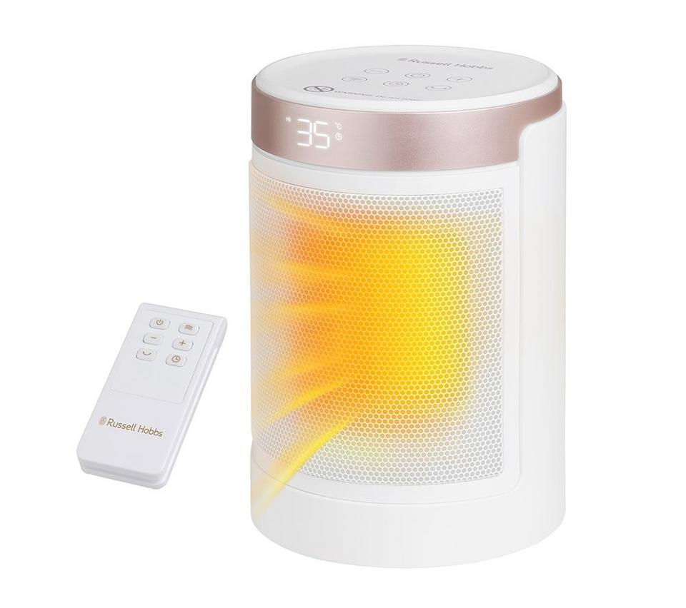 RUSSELL HOBBS RHCH2002WCHAMP Ceramic Fan Heater - White & Champagne