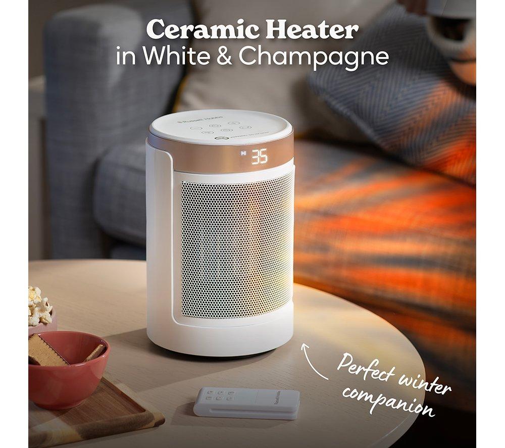 RUSSELL HOBBS RHCH2002WCHAMP Ceramic Fan Heater - White & Champagne image number 3 of 14