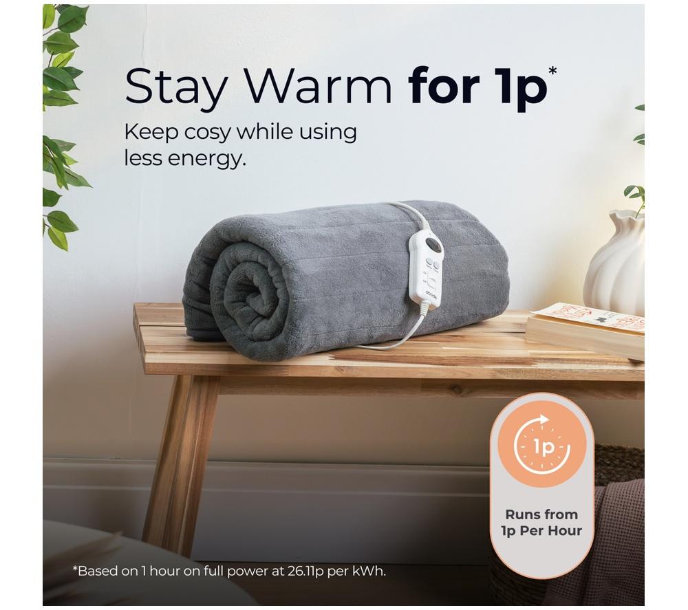 ABODE AHT1001GR Heated Throw - Grey image number 4 of 12